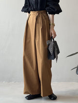 Delia Luxe Formal Pants In Brown