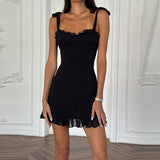 Nive Statement Mini Dress In Black