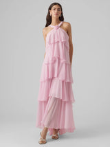Nitsy Ruffled Maxi Dress In Pink
