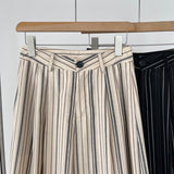 Elon Statement Striped Pants In Beige