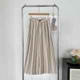 Elon Statement Striped Pants In Beige