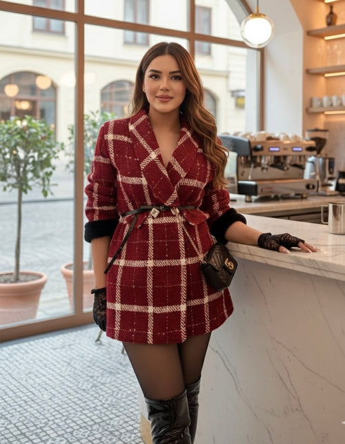 Kallista Tweed Fur Blazer