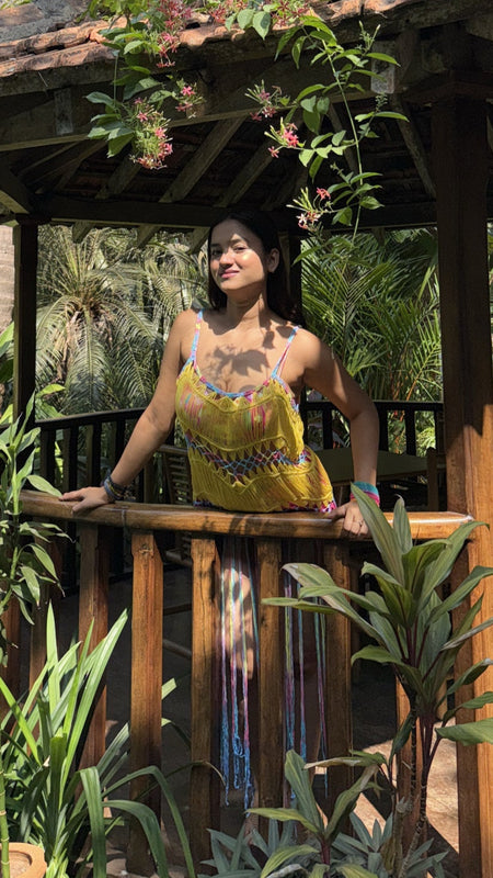 Dabel Tassel Summer Coverup In Yellow