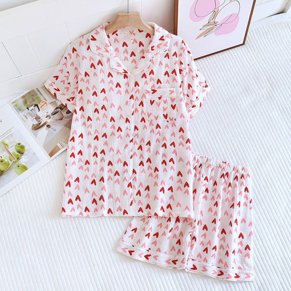 Alba Heart Cotton Nightsuit- Set Of 3