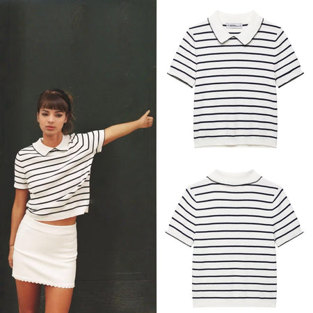 Ornella Knit Summer Top In White