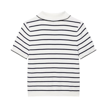 Ornella Knit Summer Top In White