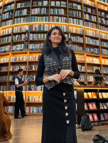 Rasa Luxe Woolen 3 Pc Set in Black