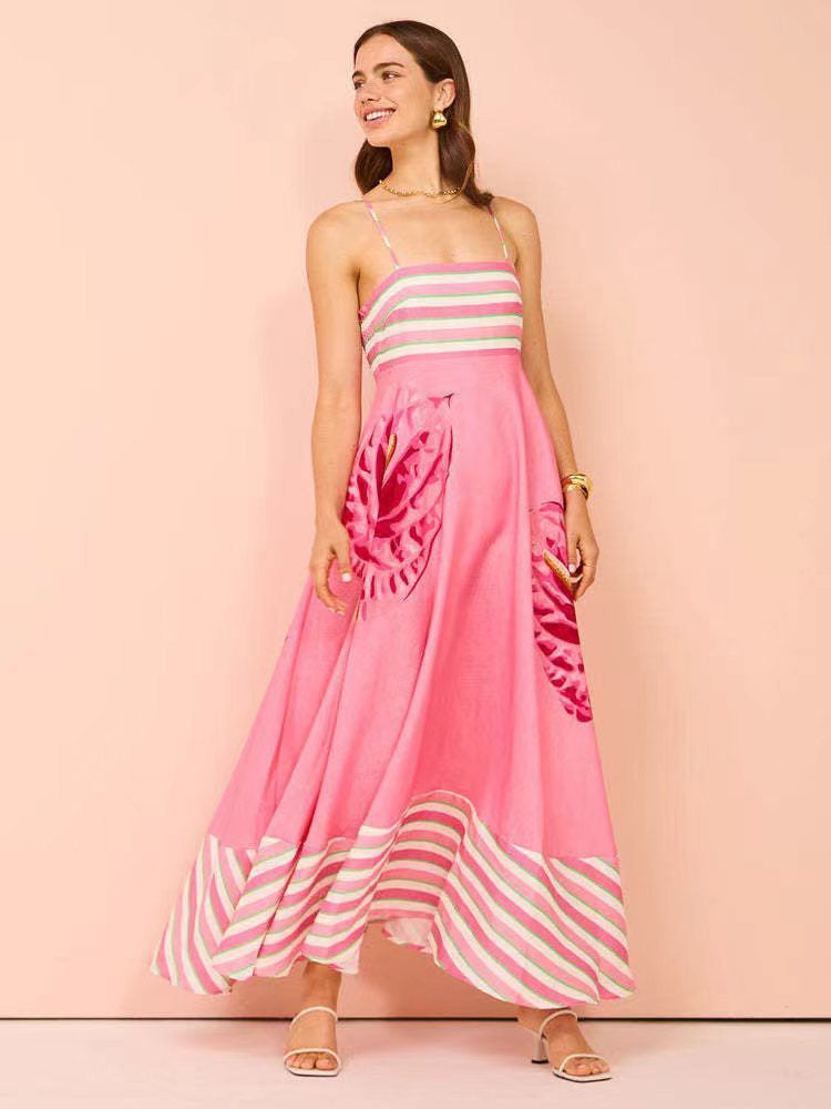Cosmon Holiday Dress In Pink