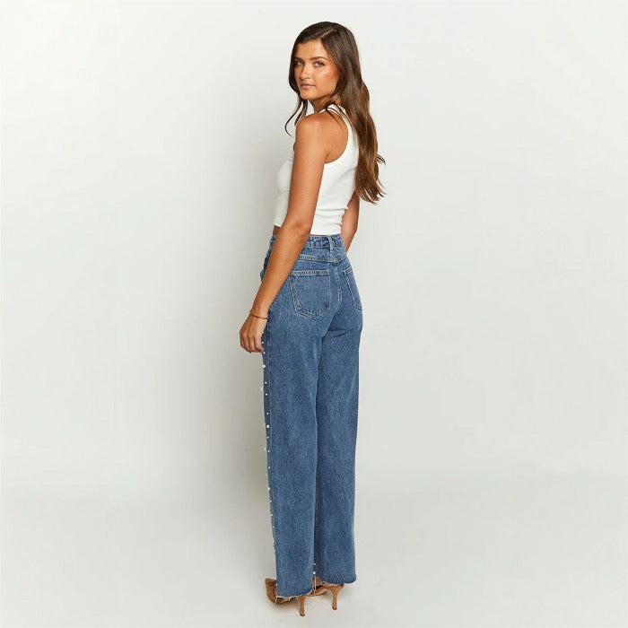 Orca Pearl Denim Jeans In Navy Blue