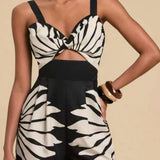 Sabella Cut-Out Romper In Black