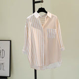 Alva Striped Shirt In Orange