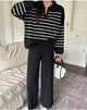 Rachel Striped Woolen Coord Set - Alamode By Akanksha