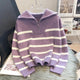 Mastro Striped Statement Sweater - Alamode By Akanksha