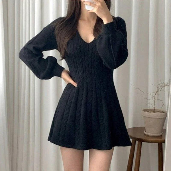Taron Knitted A- Line Dress - Alamode By Akanksha