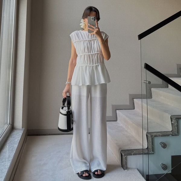 Iraida Summer Co-Ord Set In White