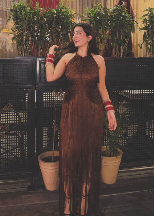 Roman Fringe Maxi Dress