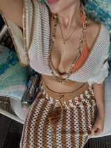 Sikoy Crochet Holiday Coord - Resortwear In Brown