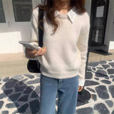Ambre Statement Shirt With Attached Sweater In Off-White