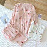 Elinora Cotton Nightsuit In Pink