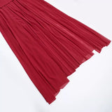 Annora Off-Shoulder Maxi Dress With Scarf In Maroon