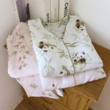 Quilla Cotton Padded Nightsuit In White