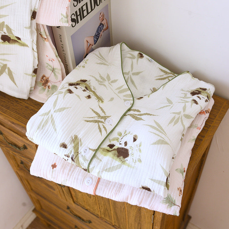 Quilla Cotton Padded Nightsuit In White