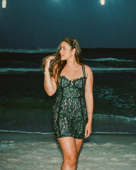 Celestia Lace Dress in Black