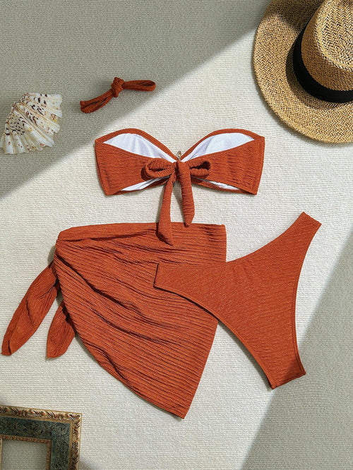Inaya Summer Bikini Set Of 3 In Rust