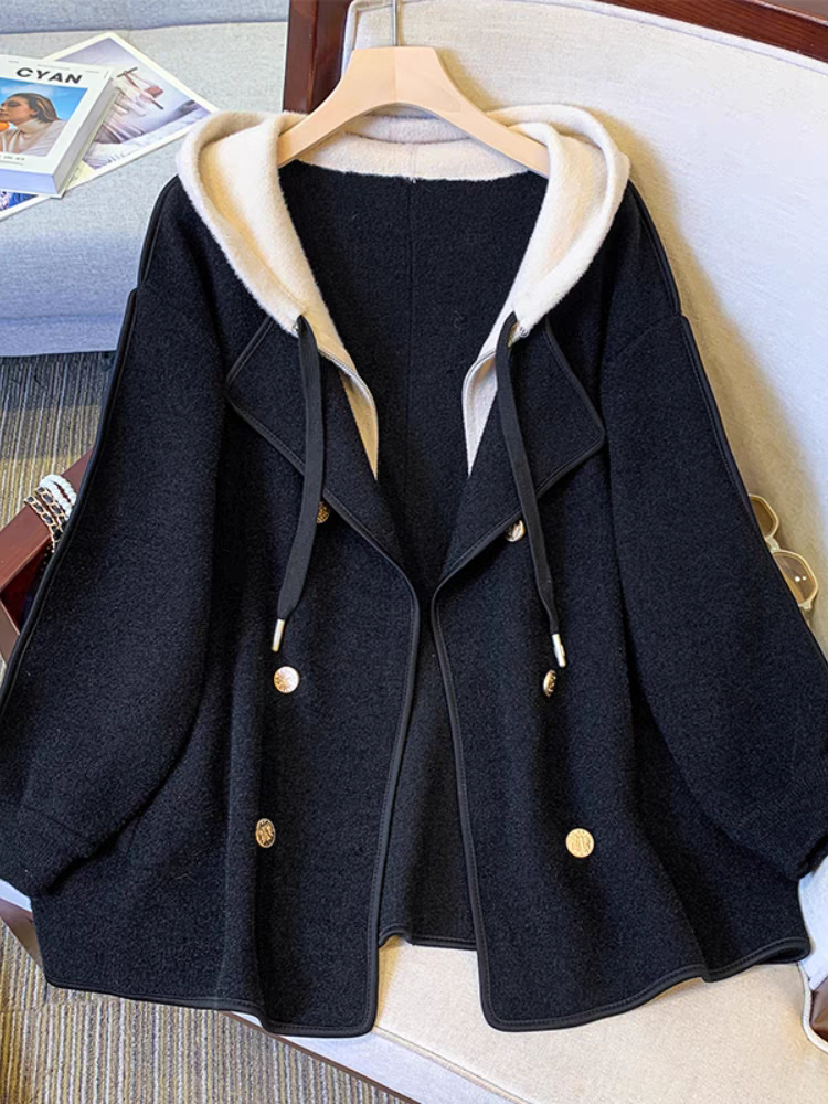 Buy Isela Woolen Jacket With Cap Online on Miss Mosa