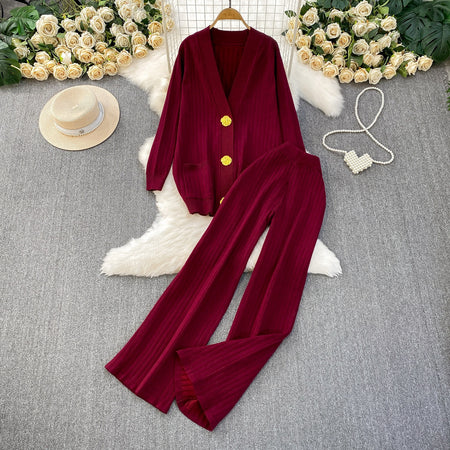 Isotta Premium Woolen Coord Set - styled flat-lay shot, burgundy - Miss Mosa By Akanksha