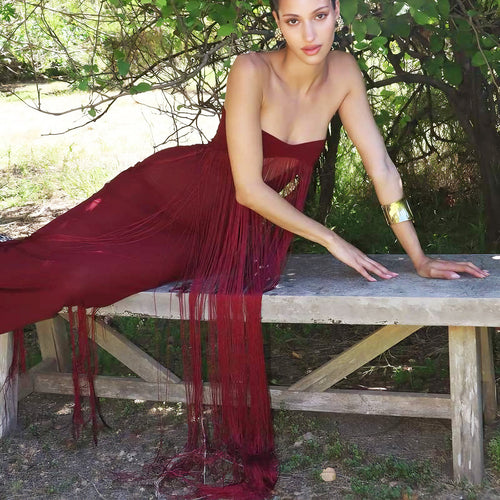 Itziar Fringe Maxi Dress