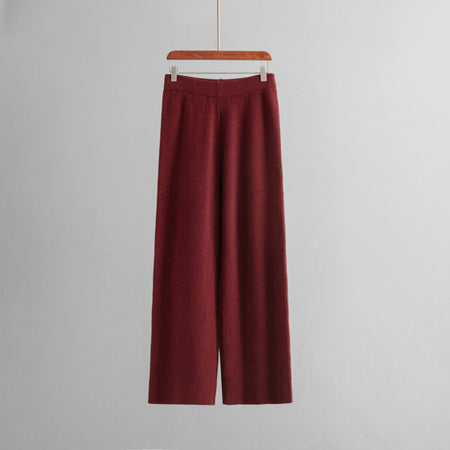 Ivona Premium Winter Coord Set - front shot of trousers on hanger, maroon - Miss Mosa By Akanksha