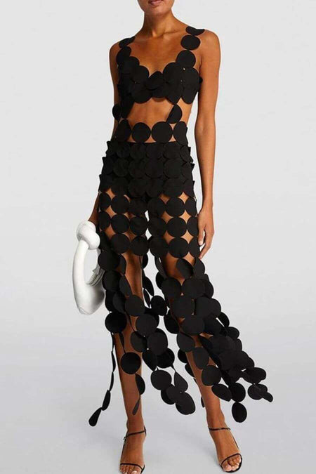 Jamey Luxe Resortwear Coverup In Black - front shot on model - Miss Mosa By Akanksha