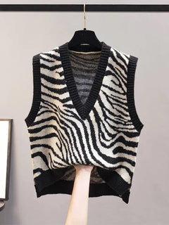Jamson Statement Sweater Vests - front shot on hanger, black - Miss Mosa By Akanksha