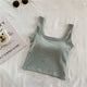 Jared Tank Tops with Inbuilt Bra - flat-lay product shot, sage green - Miss Mosa By Akanksha