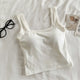 Jared Tank Tops with Inbuilt Bra - flat-lay product shot, white - Miss Mosa By Akanksha
