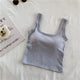 Jared Tank Tops with Inbuilt Bra - flat-lay product shot, grey - Miss Mosa By Akanksha