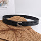 Jasper Statement Leather PU Belt - flat-lay shot of belt, black - Miss Mosa By Akanksha