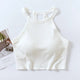 Jenny Tank Tops with Inbuilt Bra - flat-lay product shot, white - Miss Mosa By Akanksha