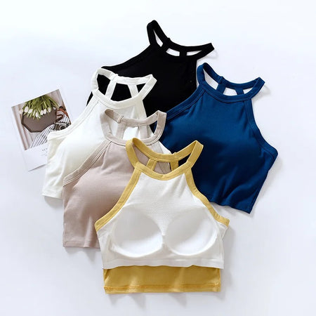 Jenny Tank Tops with Inbuilt Bra - multicolour flat-lay shot, multicolour - Miss Mosa By Akanksha