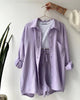 Jeremy Summer Two Piece Set - front shot on hanger, lilac - Miss Mosa By Akanksha