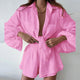 Jessie Summer Two Piece Set - front shot on model, pink - Miss Mosa By Akanksha