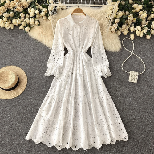 Jimmy Cotton Eyelet Midi Dress