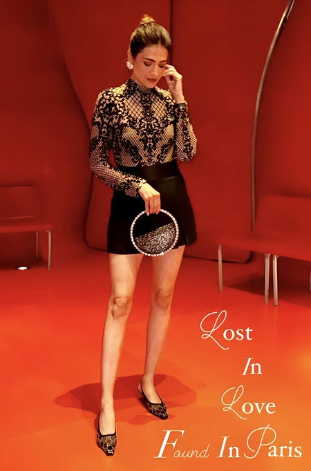 Joanne Detailed Bestseller Bodysuit In Black - full-length shot on model, black - Miss Mosa By Akanksha
