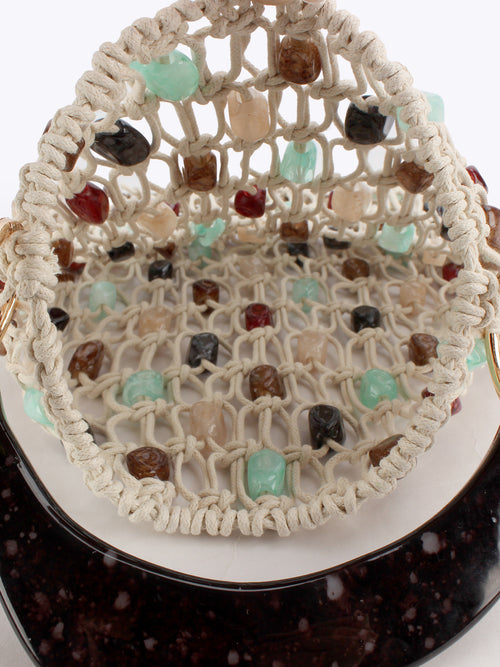 Joelle Crochet Beads Hand Bag With Pouch