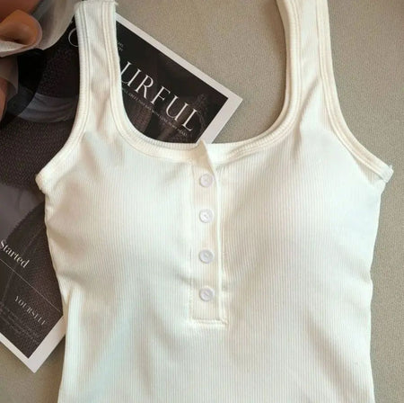 Junia Statement Summer Top In White - close-up shot of neckline detail - Miss Mosa By Akanksha
