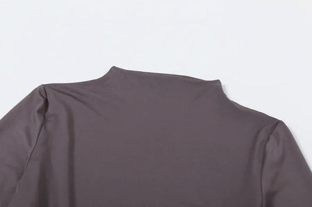 Junifar Statement Bodycon Maxi Dress In Grey - close-up shot of neckline detail - Miss Mosa By Akanksha