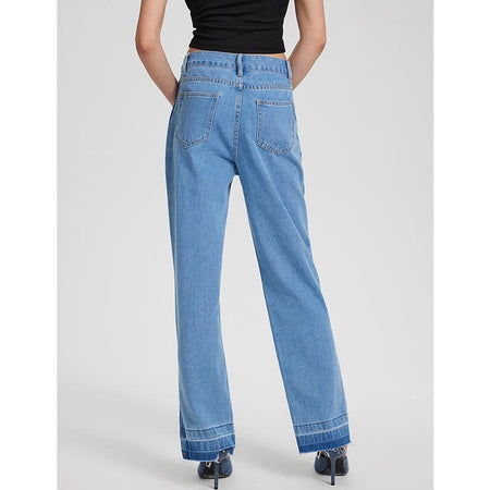 Kai Statement Denim Jeans In Blue - back shot on model - Miss Mosa By Akanksha
