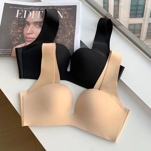Kanette Seamless Pushup Bralettes In Beige