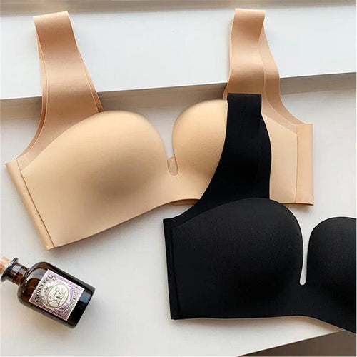 Kanette Seamless Pushup Bralettes In Beige